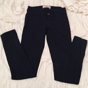 Hollister Navy Blue Stretch Skinny Jeans